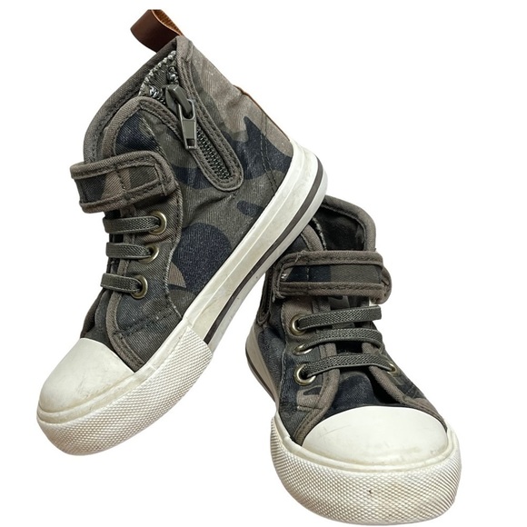 Joe Fresh Hi-Top Green Camo Unisex Sz 8 - Picture 1 of 12